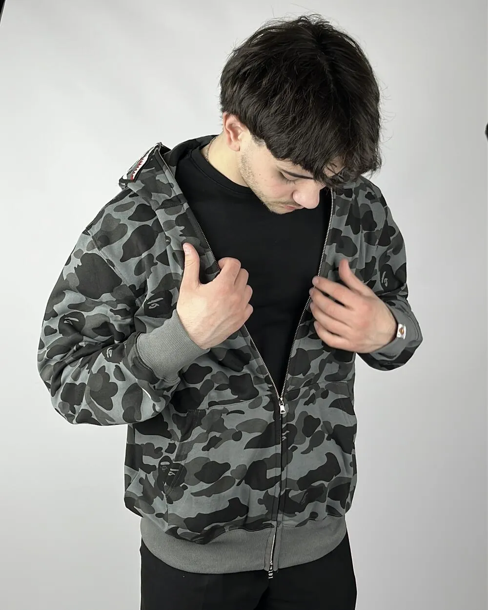 Зіп Худі Bape Camo Shark 3356