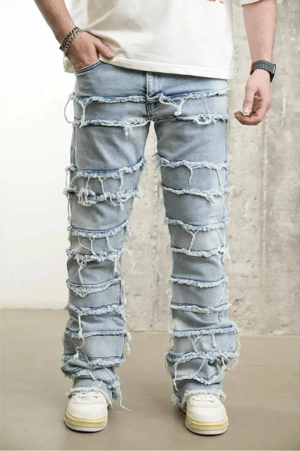 Distressed Flared Jeans