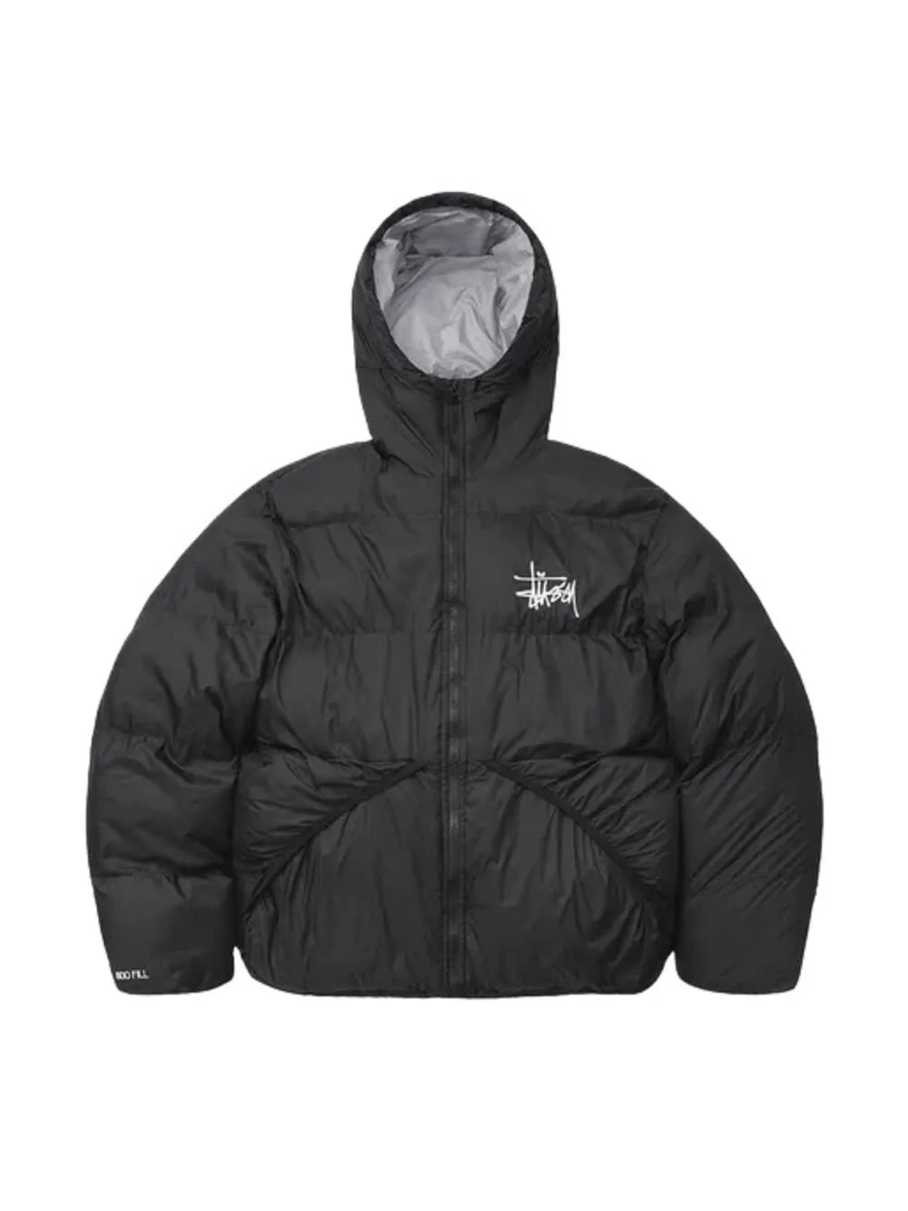 Пуховик Stussy Black Gray