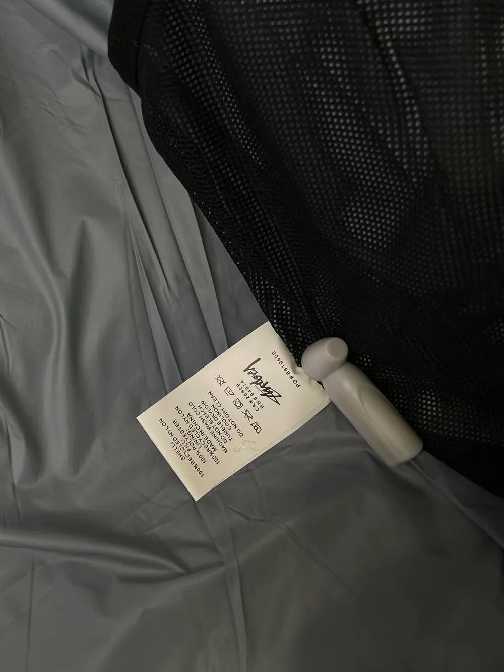 Пуховик Stussy Black Gray