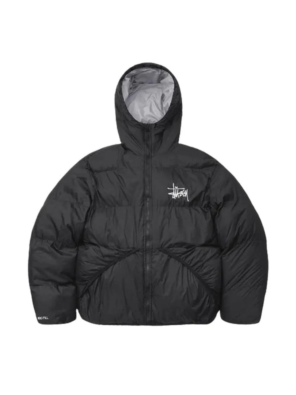 Пуховик Stussy Black Gray