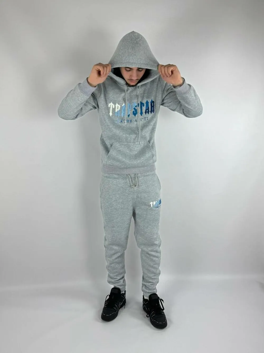 Худі TRAPSTAR Logo White-Blue