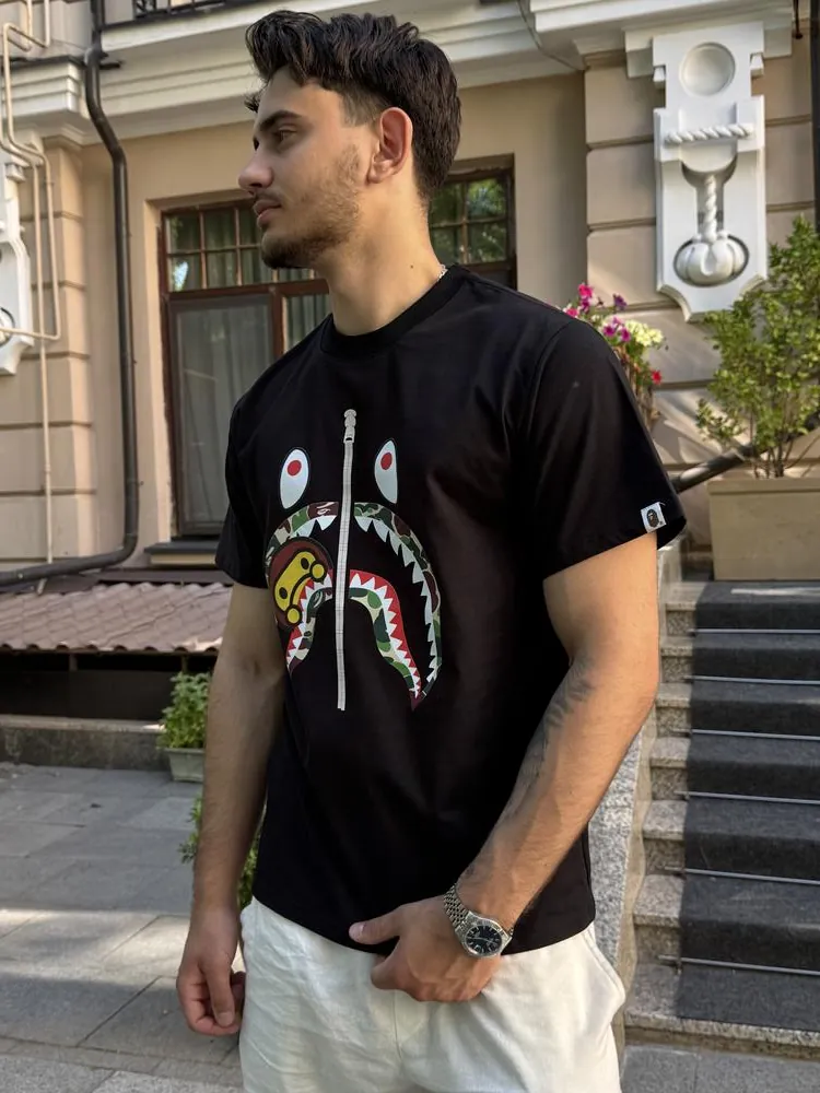 Футболка Bape Shark Milo Camo