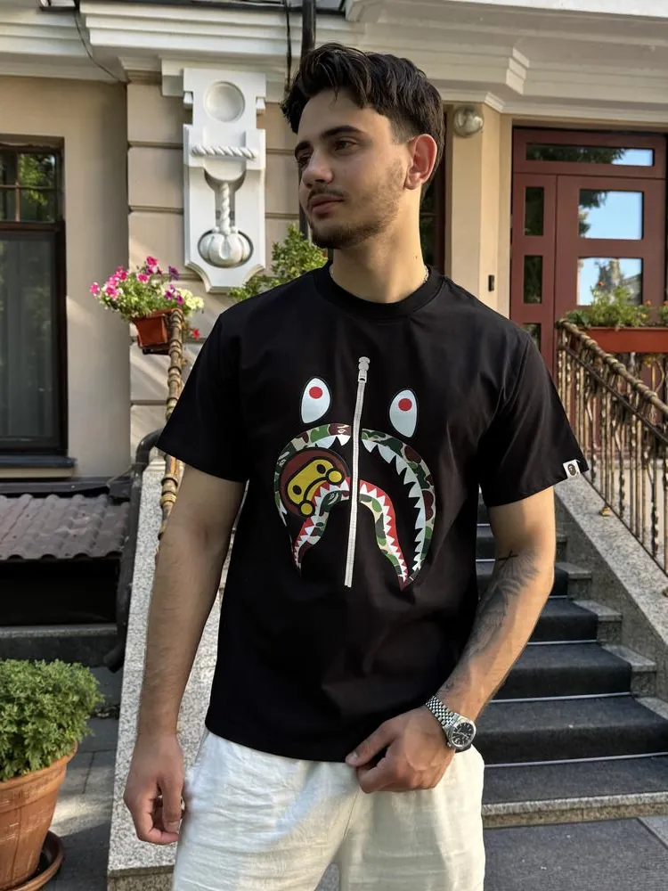 Футболка Bape Shark Milo Camo