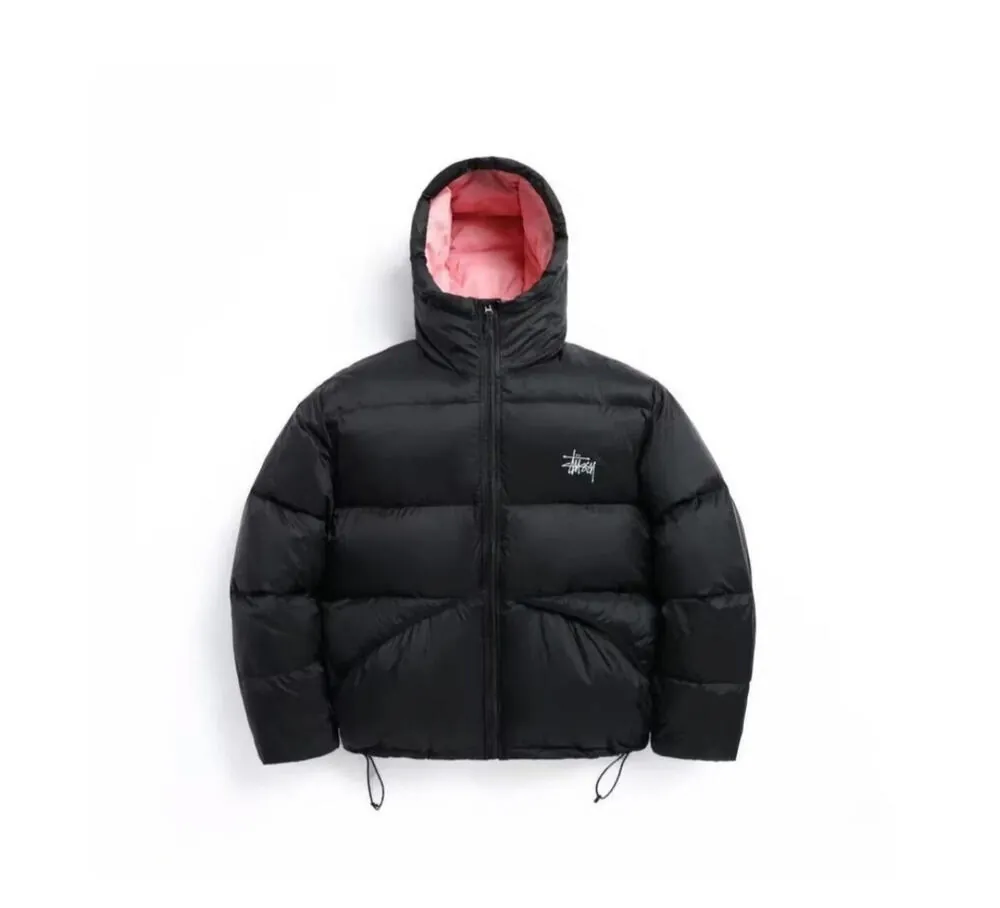 Пуховик Stussy Black Pink